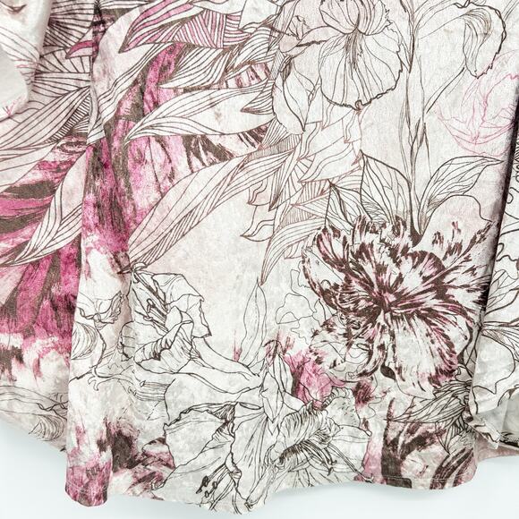 Catherines Womens Lagenlook Beaded‎ Sequin Velvet Batwing Floral Blouse Top 2X - Picture 6 of 8